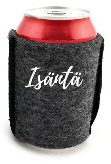 Alhon Huopatehdas m&ouml;rkgr&aring; burkkylare "Is&auml;nt&auml;", v&auml;rd p&aring; finska.