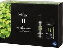 Rento presentf&ouml;rpackning - Bj&ouml;rk bastudoft 400 ml & bastutv&aring;l 150 g.