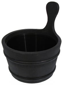 Saunakiulu, mustaksi petsattua m&auml;nty&auml;