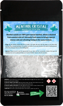 Menthol Sauna Ice 15g &ndash; Superfrisk och svalkande bastudoft tillverkad av eterisk myntaolja.
