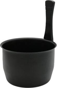 Saunia matt svart bastust&auml;va med tr&auml;handtag, 4,5 liter.